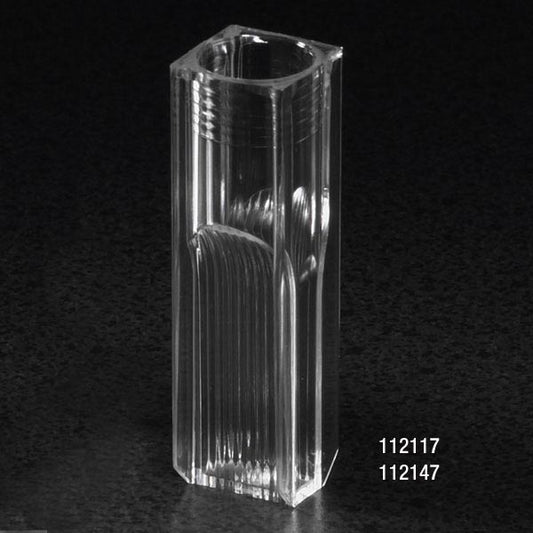 Globe Scientific 112117-500 Cuvette Semi-Micro 2.9mL with 2 Clear Sides PS 100/Tray 5 Trays/Unit