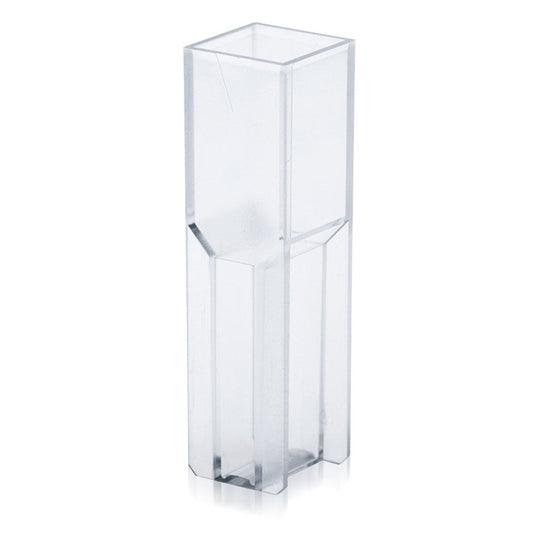 Globe Scientific 112117 Cuvette Semi-Micro 2.9mL with 2 Clear Sides PS 100/Tray 10 Trays/Unit, CS/1000
