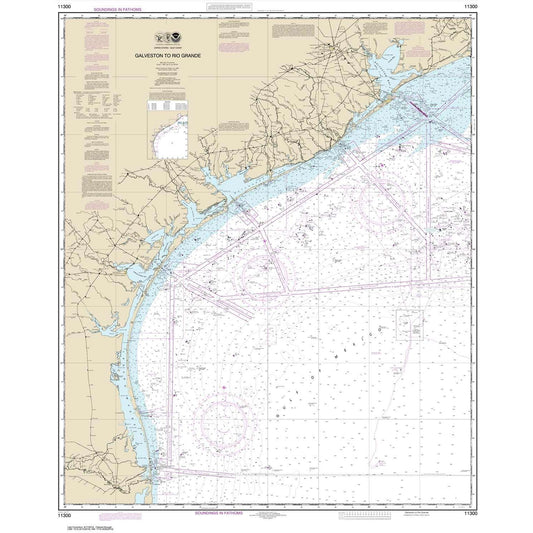 Paradise Clay NO_11300 HISTORICAL NOAA Chart Galveston to Rio Grande
