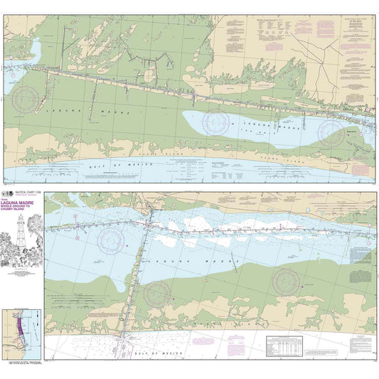 Paradise Clay NO_11306 HISTORICAL NOAA Chart Intracoastal Waterway Laguna Madre Middle Ground to Chubby Island