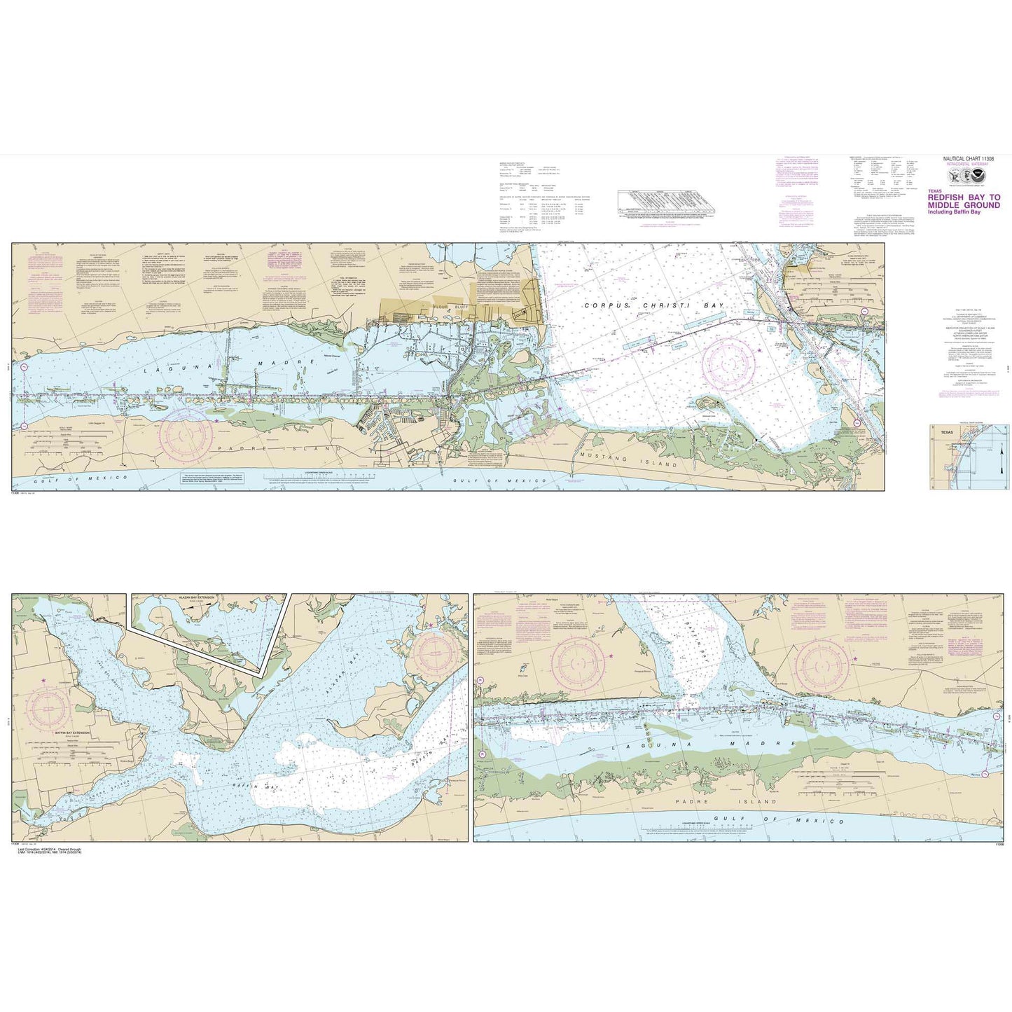 Paradise Clay NO_11308 HISTORICAL NOAA Intracoastal Waterway Redfish Bay to Middle Ground
