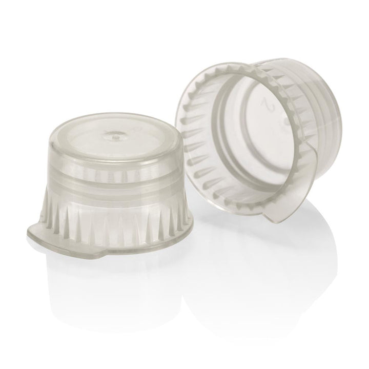 Globe Scientific 113142A Snap cap Translucent gray PE for 12/13mm vacuum and Test tubes