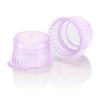 Globe Scientific 113142L Snap cap Translucent lavender PE for 12/13mm vacuum and Test tubes