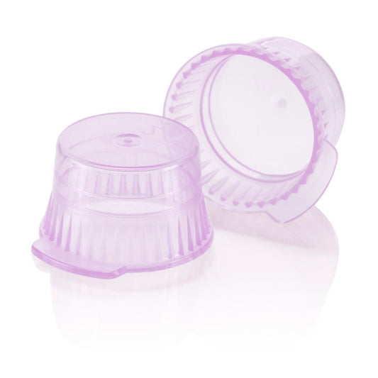 Globe Scientific 113143L Snap Cap Translucent Lavender PE for 13mm Glass and Evacuated Tubes and 12mm Plastic Test Tubes