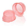 Globe Scientific 113144R Snap Cap Translucent Red PE for 16mm Glass and Evacuated tubes