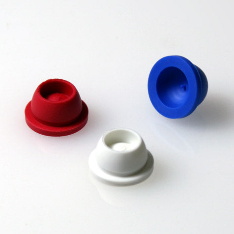 Globe Scientific 113150R Cap Plug 12/13mm Santoprene for Vacuum and Test Tubes RED 1000/Pack
