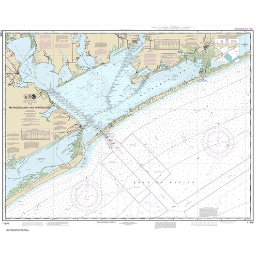 Paradise Clay NO_11316 HISTORICAL NOAA Chart Matagorda Bay and approaches