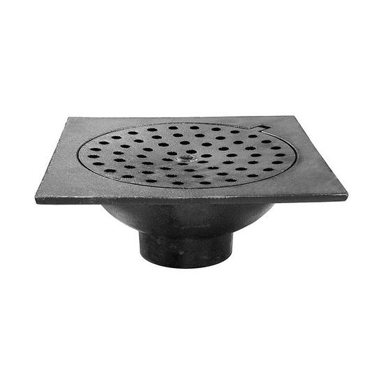 Jones Stephens D76303 9" x 9" x 3" No Hub Bell Trap with Hinged Lid