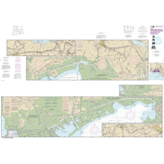 Paradise Clay NO_11350 HISTORICAL NOAA Intracoastal Waterway Wax Lake Outlet to Forked Island including Bayou Teche: Vermilion River: and Freshwater Bayou