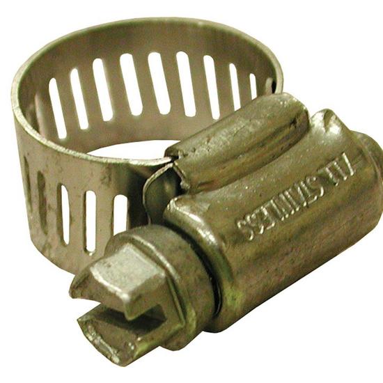 Jones Stephens G11016 11/16" - 1-1/2" Gear Clamp with 1/2" Band, All Stainless, Box of 10