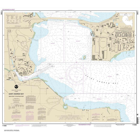 Paradise Clay NO_11392 HISTORICAL NOAA Chart St. Andrew Bay - Bear Point to Sulpher Point