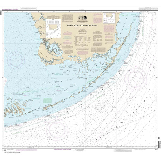 Paradise Clay NO_11450 HISTORICAL NOAA Chart Fowey Rocks to American Shoal