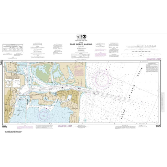 Paradise Clay NO_11475 HISTORICAL NOAA Chart Fort Pierce Harbor