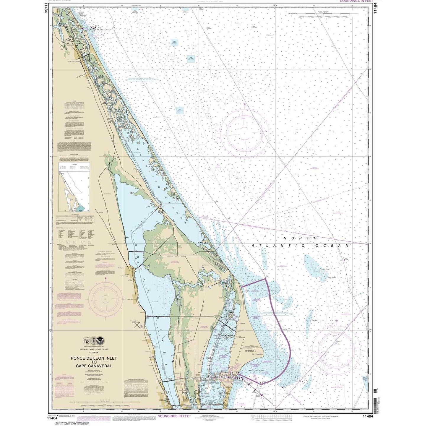 Paradise Clay NO_11484 HISTORICAL NOAA Ponce de Leon Inlet to Cape Canaveral