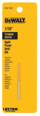 Dewalt DW1304 1/16" Titanium Drill Bitsplit Point (5 Bit)