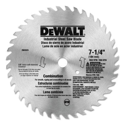 Dewalt DW3325 7-1/4" 40T Steel Combo (1 Ea)