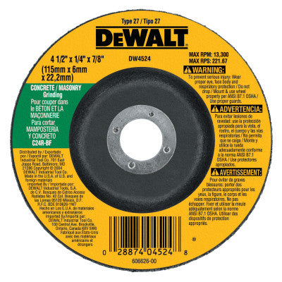 Dewalt DW4524 4-1/2"X1/4"X7/8" Dcw (1 Ea)