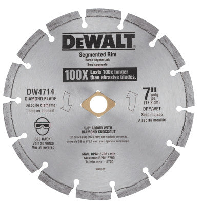 Dewalt DW4714T 7" Segmented Diamond Blade