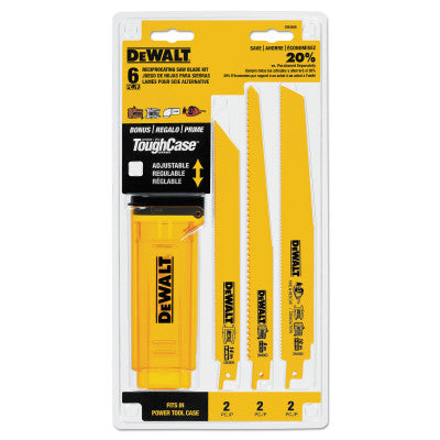 Dewalt DW4896 6 Piece Bi-Metal Reciprbld Set W/Telescoping Cs