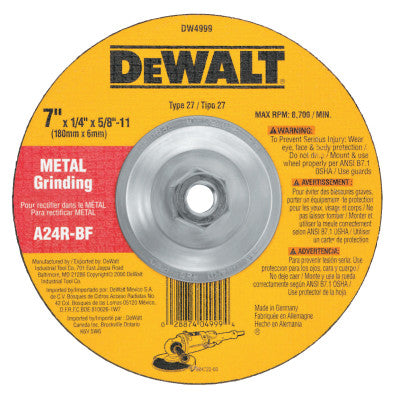 Dewalt DW4999 7"X1/4"X5/8-11" Metal Fast Cut Dcw Cut-Off