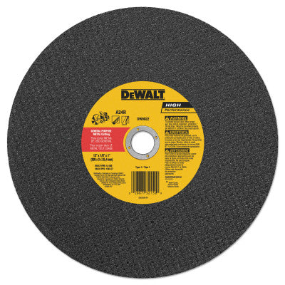 Dewalt DW8022 12"X1/8"X1" Metal Portable Saw Cutoff Wheel (1 Ea)