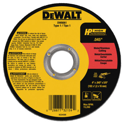 Dewalt DW8063A 5"X.045"X7/8" Metal Thincut-Off Wheel