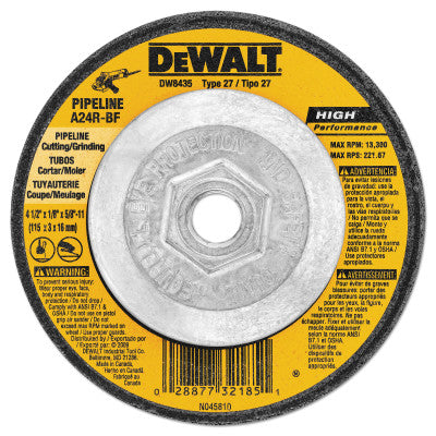 Dewalt DW8435 4-1/2"X1/8"X5/8"-11 Pipeliner Cutting/Grinding