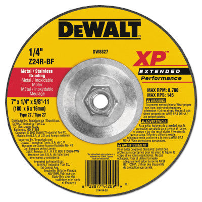 Dewalt DW8827 7In X 1/4In X 5/8In 11 Zirconia Abrasives (1 Ea)