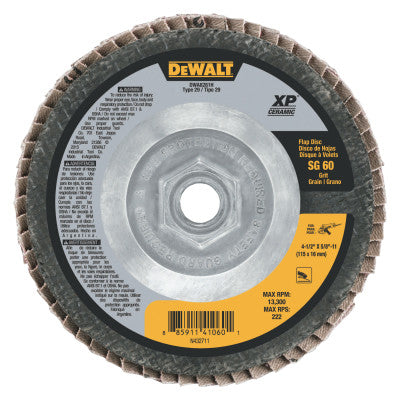 Dewalt DWA8281H Shell4-1/2X5/8-11In Sg60T29 Cerflap Dis (5 Ea)