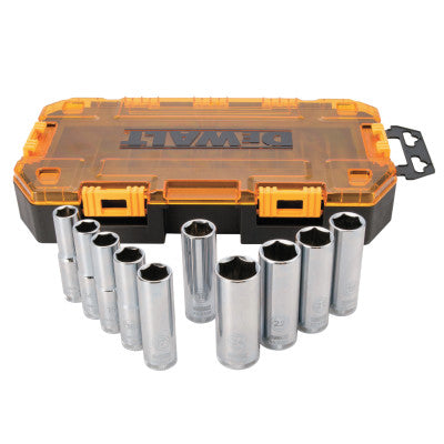 Dewalt DWMT73815 Tough Box Tool Kit Mm 1/2" Drive Deep Socket St