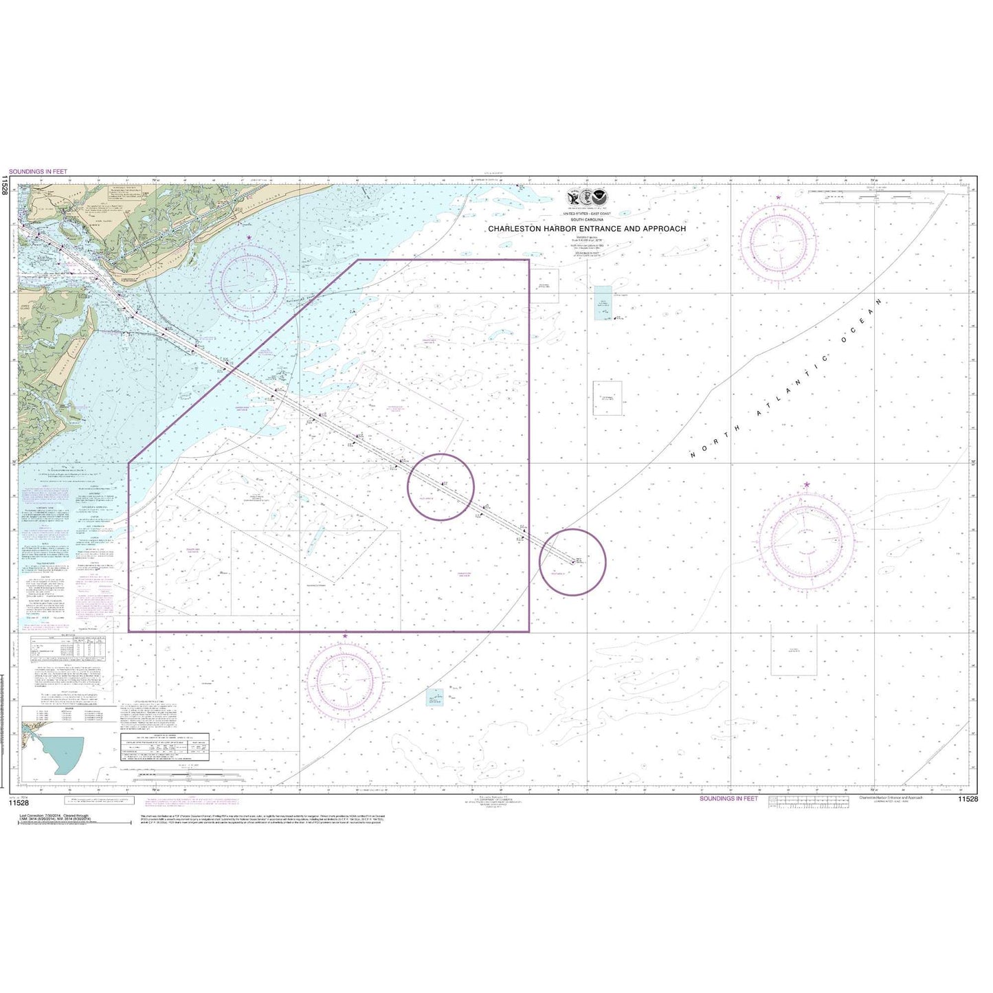 Paradise Clay NO_11528 HISTORICAL NOAA Chart Charleston Harbor Entrance and Approach