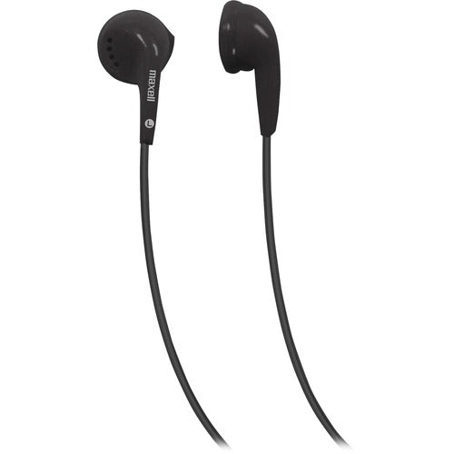 Maxell MAX190560 Eb-95 Stereo Earphone - Stereo - Black - Mini-Phone - Wired - 32 Ohm - 20 Hz 23 Khz - Silver Plated - Earbud - Binaural - Outer-Ear
