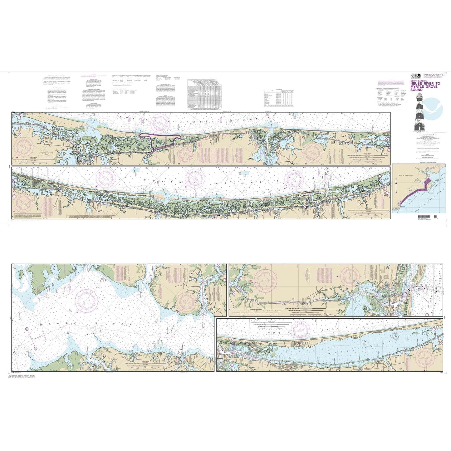 Paradise Clay NO_11541 HISTORICAL NOAA Intracoastal Waterway Neuse River to Myrtle Grove Sound