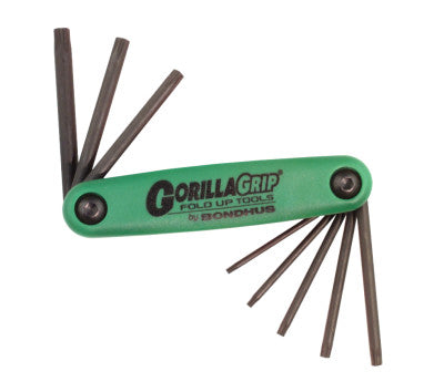 Bondhus 12632 T6-T25 Gorilla Grip Foldup Torx Tool Set