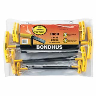 BONDHUS® 13138 Btx-10 10Pc. T-Wrench Hex Set Balldriver