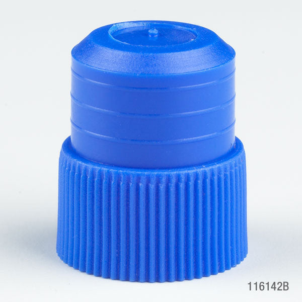 Globe Scientific 116142B Cap Plug 16mm Blue 1000/Bag