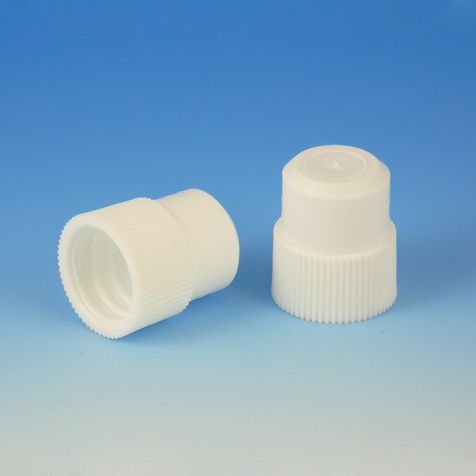 Globe Scientific 116142 Cap Plug 16mm White 1000/Bag