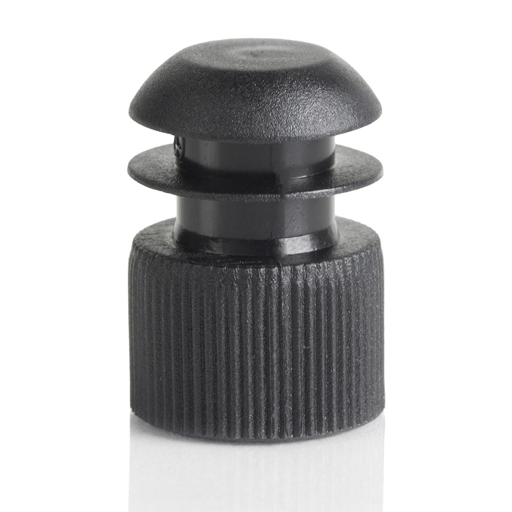 Globe Scientific 116152K Cap Flange Plug 16mm Black