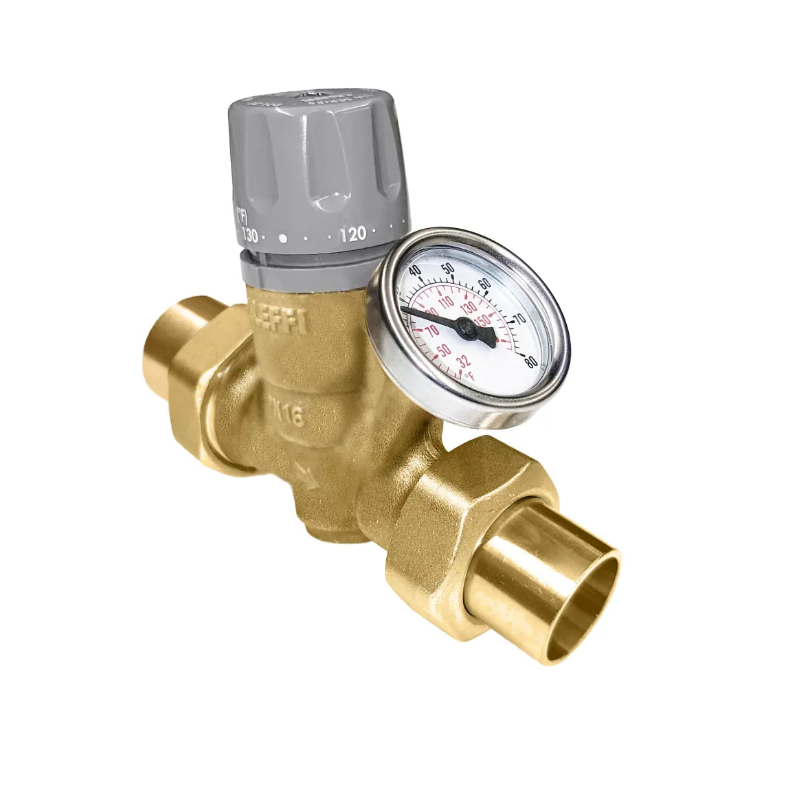 Caleffi 116441AC 009 ThermoSetter™Adjustable Thermal Balancing Valve ½” sweat unions, gauge