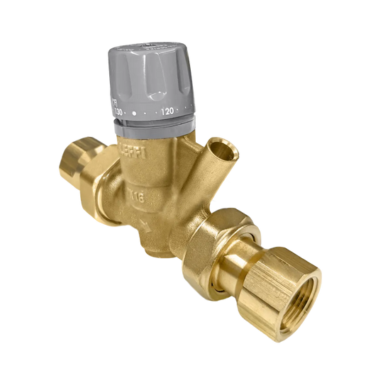 Caleffi 116451AC 102 ThermoSetter™Adjustable Thermal Balancing Valve 3/4" NPT femaleunions, gauge, isolation valves