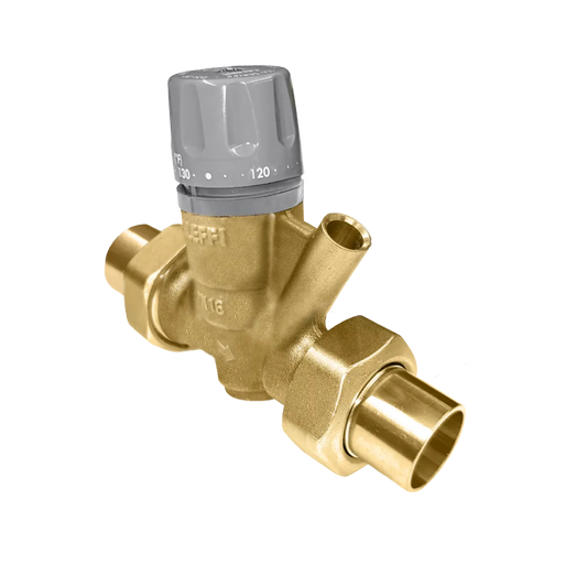 Caleffi 116441AC 009 ThermoSetter™Adjustable Thermal Balancing Valve ½” sweat unions, gauge