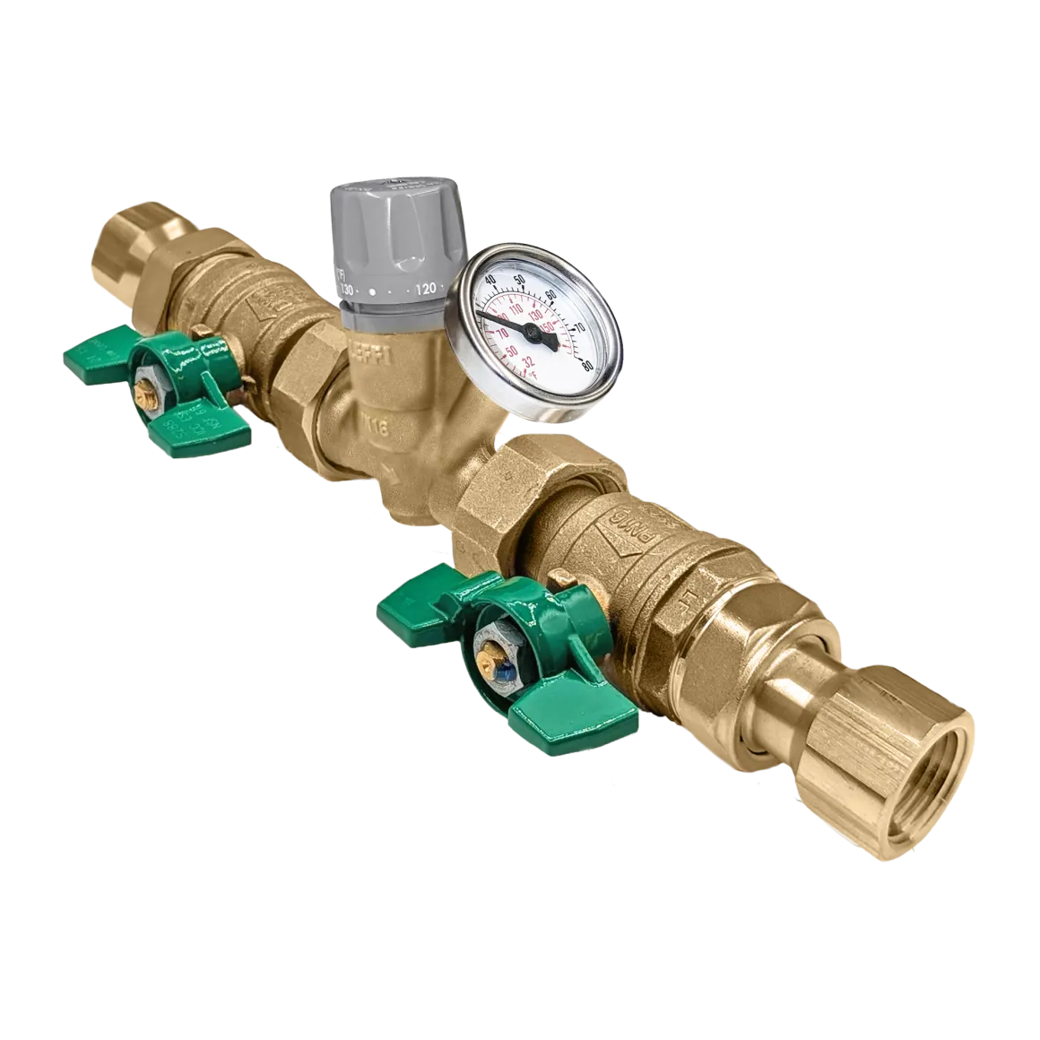 Caleffi 116451AC 102 ThermoSetter™Adjustable Thermal Balancing Valve 3/4" NPT femaleunions, gauge, isolation valves