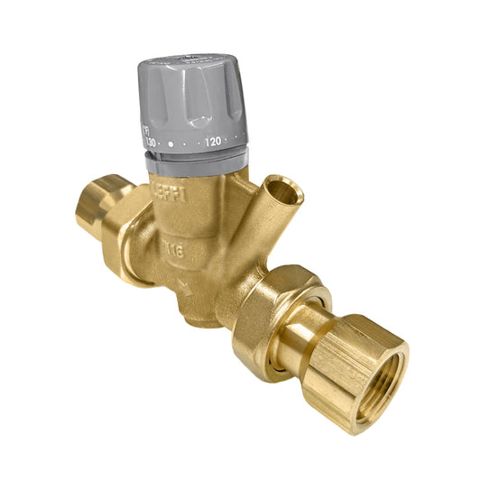 Caleffi 116440AC 107 ThermoSetter™Adjustable Thermal Balancing Valve ½” PEX crimp unions, isolation valves