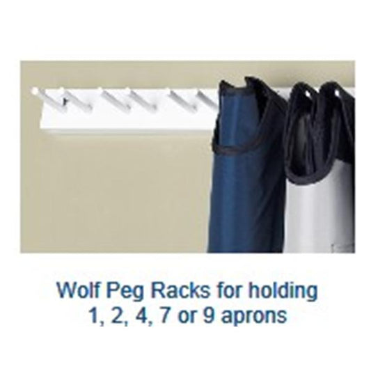 Wolf X-Ray 16421 Rack Peg Wall 3X7" For Lead Apron Ea