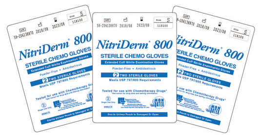 Innovative Healthcare 118100 Nitriderm 800 Nitrile Sterile Exam Gloves – Extended Cuff - S, 50 Pr/Bag, 4 Bags/Cs, S, 50 Pr/Bag, 4 Bags/Cs