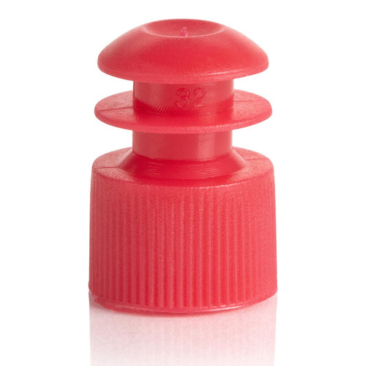 Globe Scientific 118127R Cap Flange Plug 12mm Red