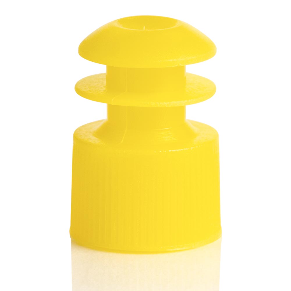 Globe Scientific 118127Y Cap Flange Plug 12mm Yellow
