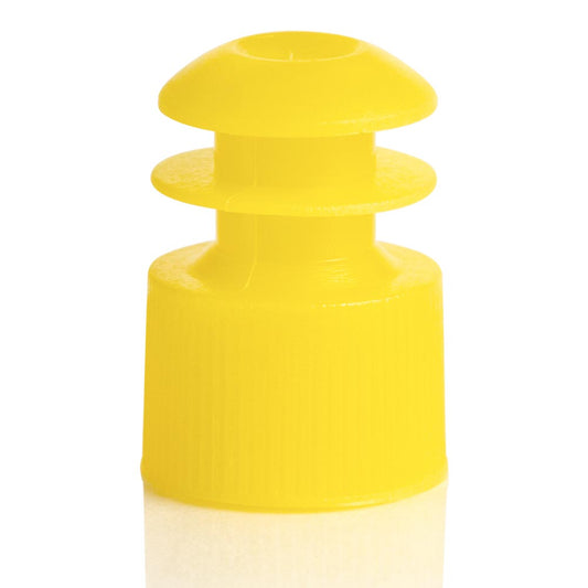 Globe Scientific 118127Y Cap Flange Plug 12mm Yellow