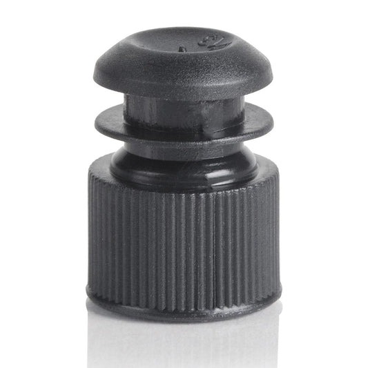 Globe Scientific 118240K Cap Flange Plug 13mm Black