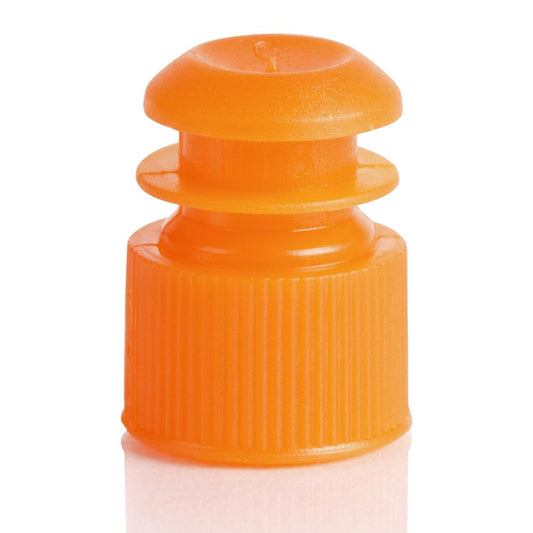 Globe Scientific 118240N Cap Flange Plug 13mm Orange